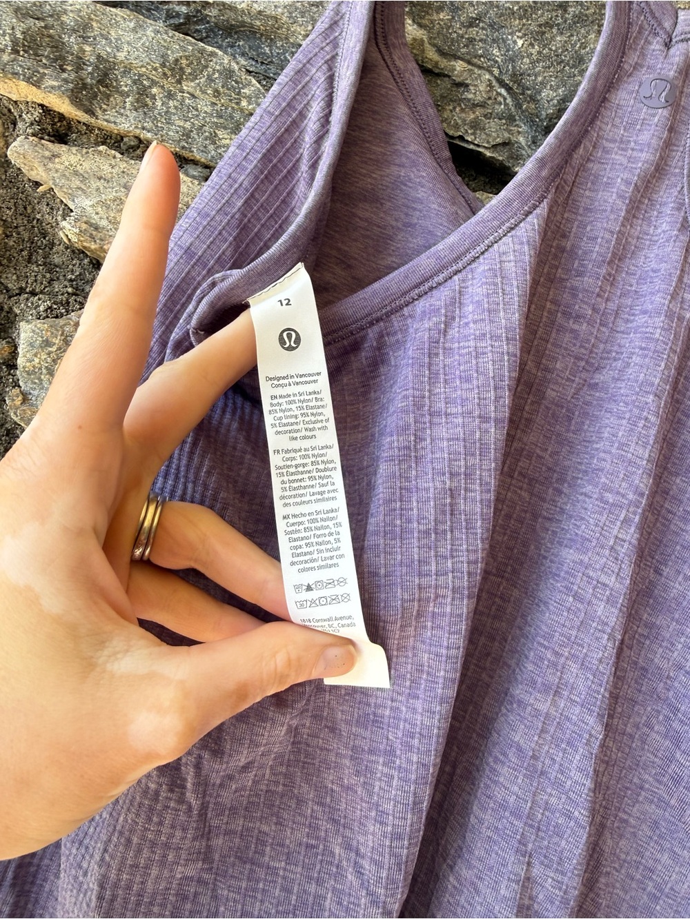 Lululemon Purple Ribbed Racerback Tank Top - Picture 4 of 4